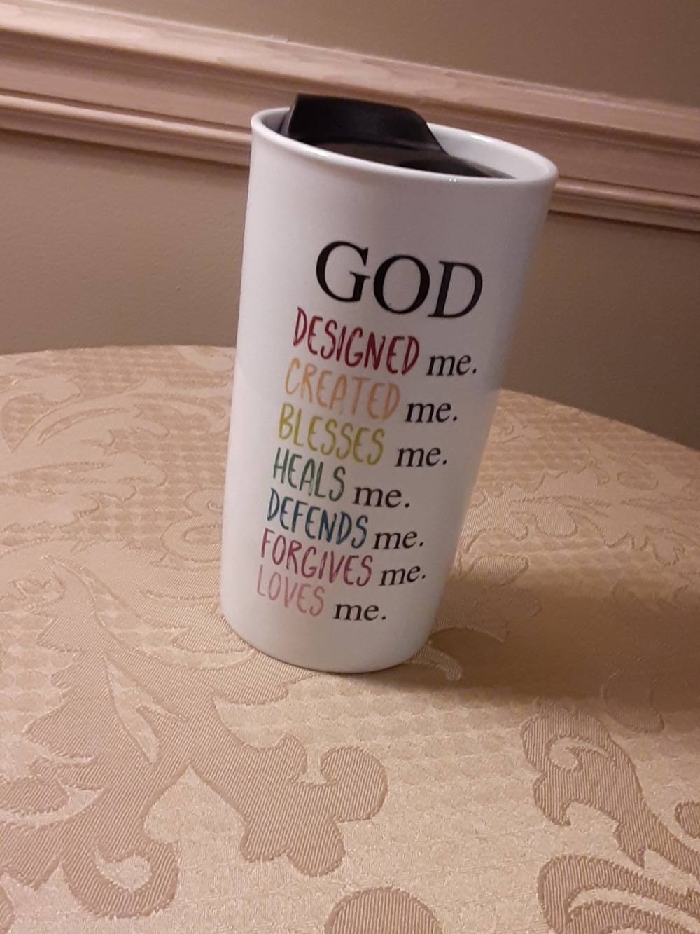 Inspirational Ceramic Latte Travel Mug